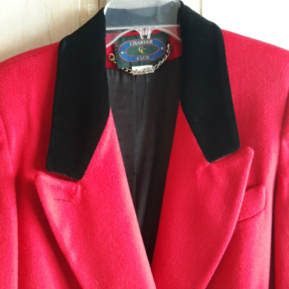 Charter Club Wool Coat Red - Picture 2 of 5